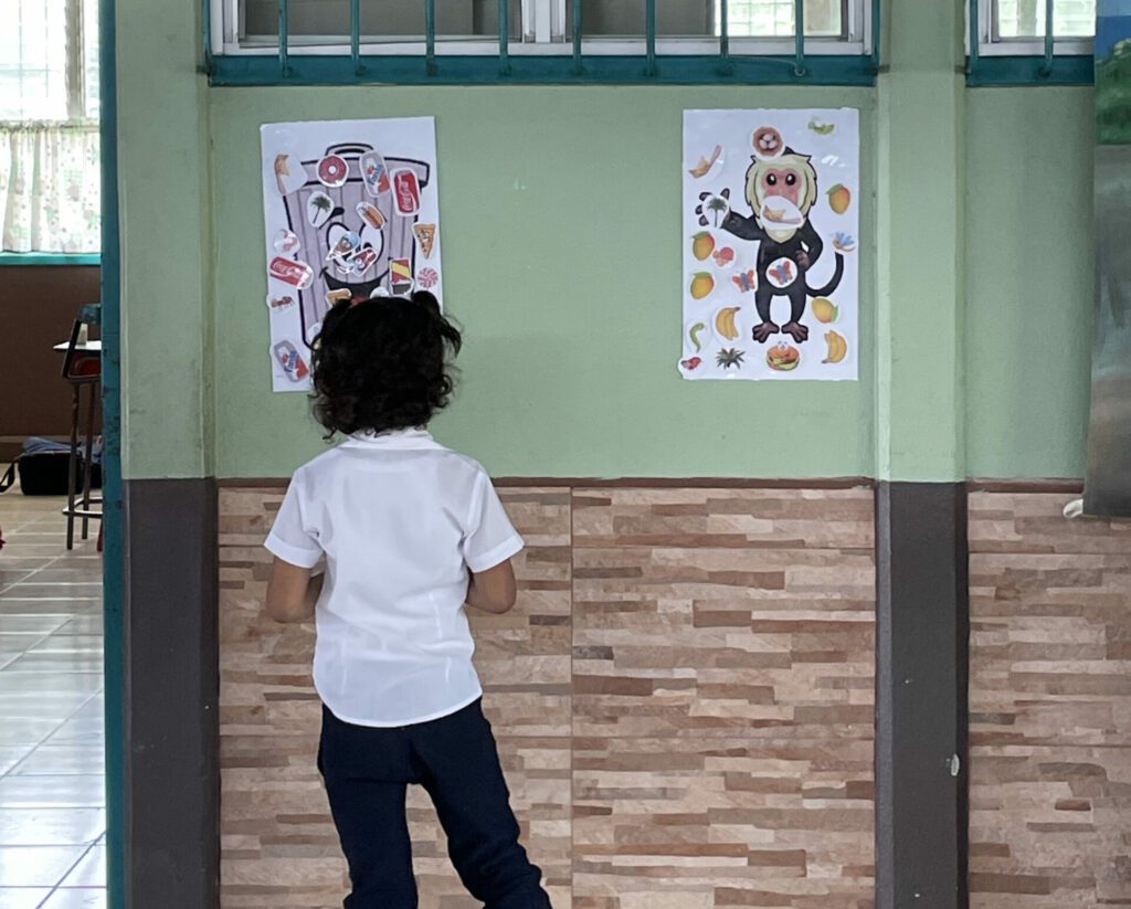 Photo of a sticker activity end product by students